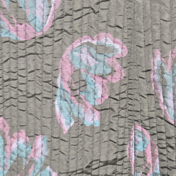 Patty Kim Womens Vintage Floral Quilted Reversible Button Front Jacket Medium - Picture 4 of 8